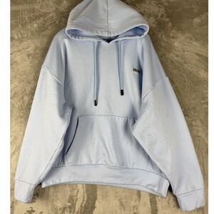 DRX Essentials Universal Apparel Hoodie Mens XL Light Blue Drawstring Pocket